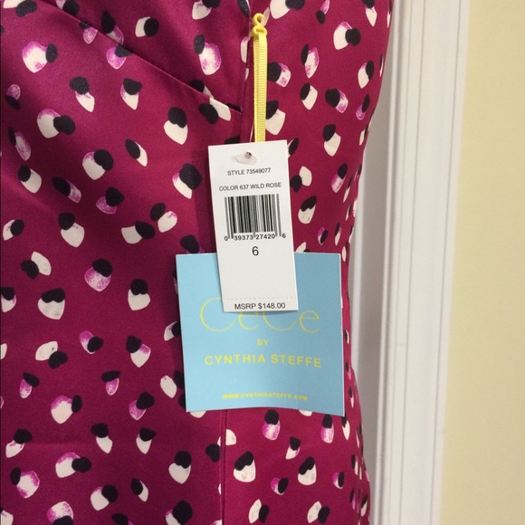 Cynthia Steffe Drop Waist Plum Dress - Picture 4 of 7